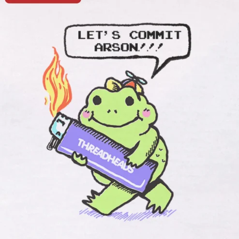 Let's Commit Arson Funny Frog Graphic Tee Unisex Dark Humor Kawaii Shirt
