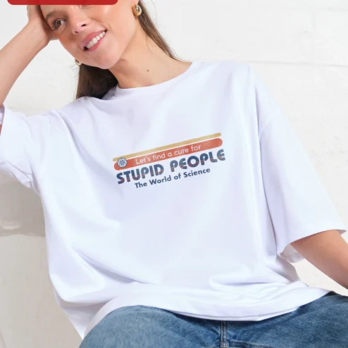 Let's Find a Cure for Stupid People Science Humor Tee Sarcastic Nerd Gift