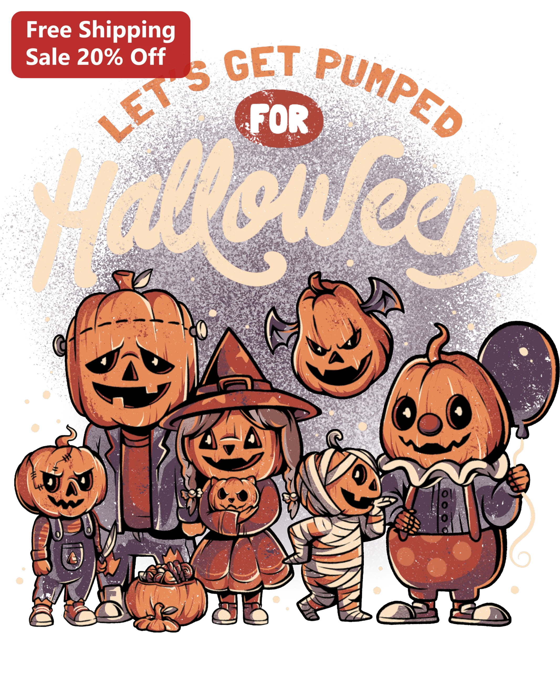 Let's Get Pumped For Halloween Graphic Tee Funny Gym Workout Shirt Gift