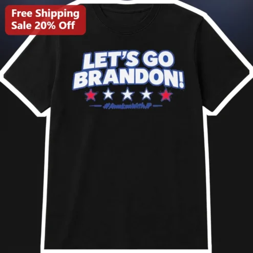 Let's Go Brandon American With JP Graphic Tee Conservative Political Slogan Shirt