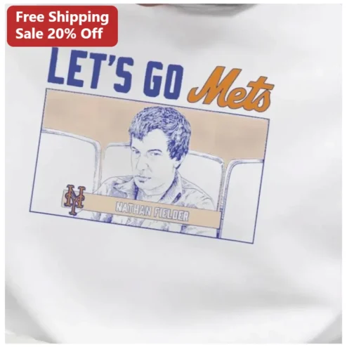 Let's Go Mets Tee Nathan Fielder Baseball Fan Gift Retro Sports Shirt