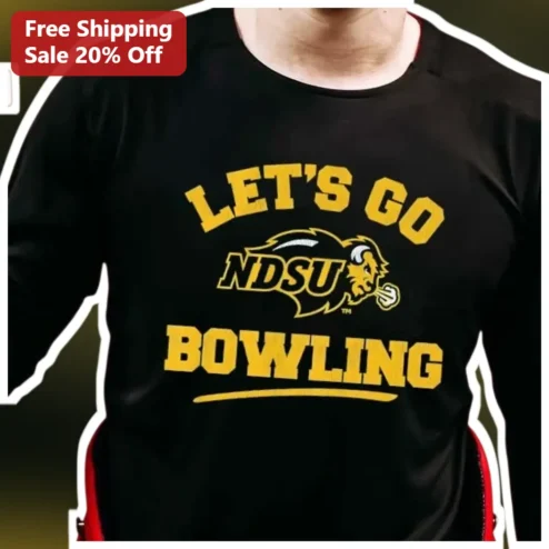 Let's Go NDSU Bowling Long Sleeve Shirt North Dakota State University Bison Fan Apparel Gift