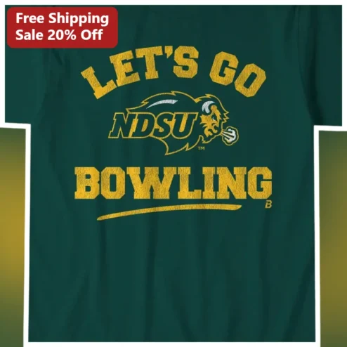 Let's Go NDSU Bowling Tee North Dakota State University Bison Fan Apparel Vintage Collegiate Shirt