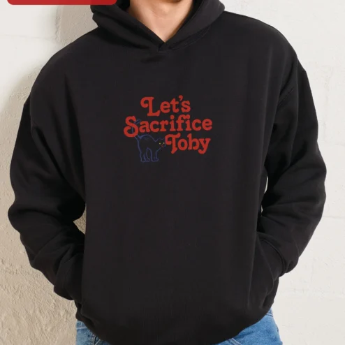 Let's Sacrifice Toby Hoodie Steven Rhodes Retro Occult Graphic Pullover Funny Cat Gift