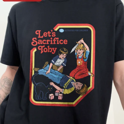 Let's Sacrifice Toby Tee Steven Rhodes Retro Dark Humor Graphic T-Shirt Unisex Cotton Gift