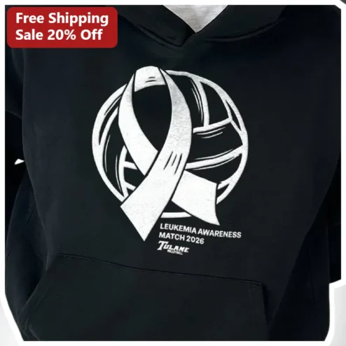 Leukemia Awareness Match 2026 Tulane Volleyball Hoodie