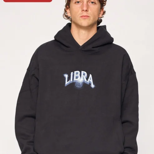LIBRA Hoodie Celestial Y2K Airbrush Zodiac Sign Pullover Birthday Gift for Men Women