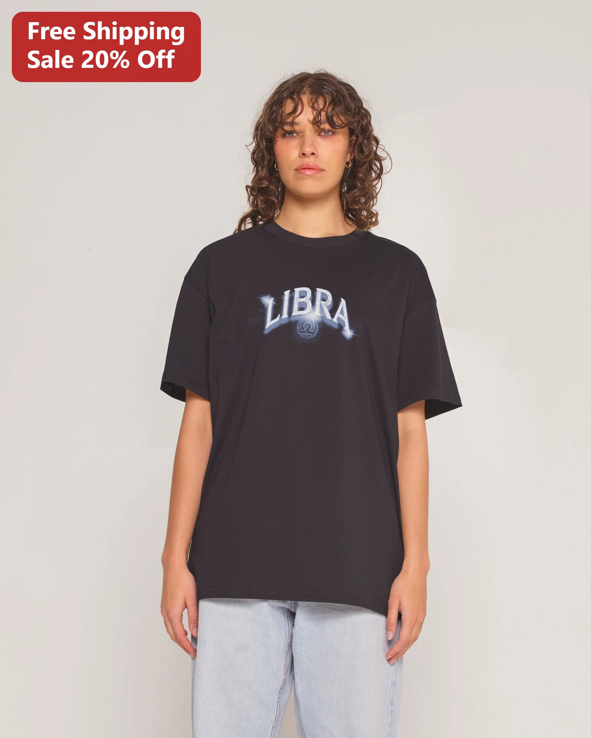 Libra Zodiac Sign Graphic Tee Retro Distressed Horoscope Shirt for Women Men