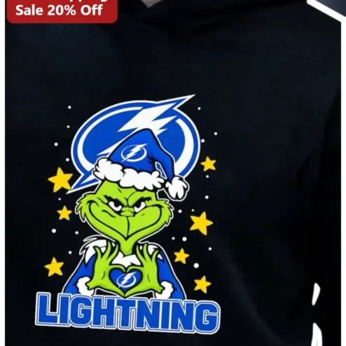 LIGHTNING Hoodie The Grinch Tampa Bay NHL Christmas Graphic Sweatshirt