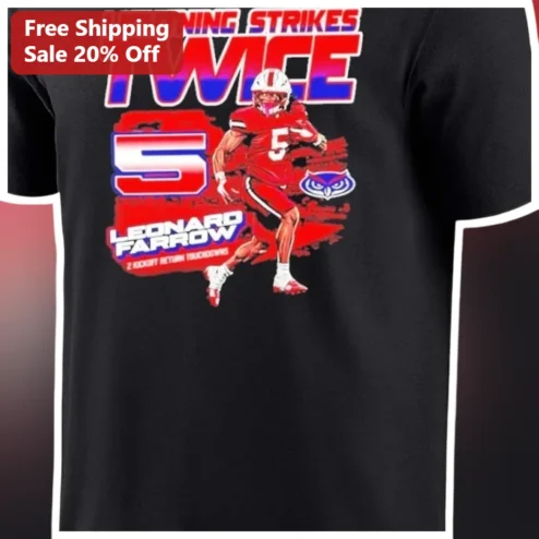 Lightning Strikes Twice 2 Kickoff Return Touchdowns Football Tee