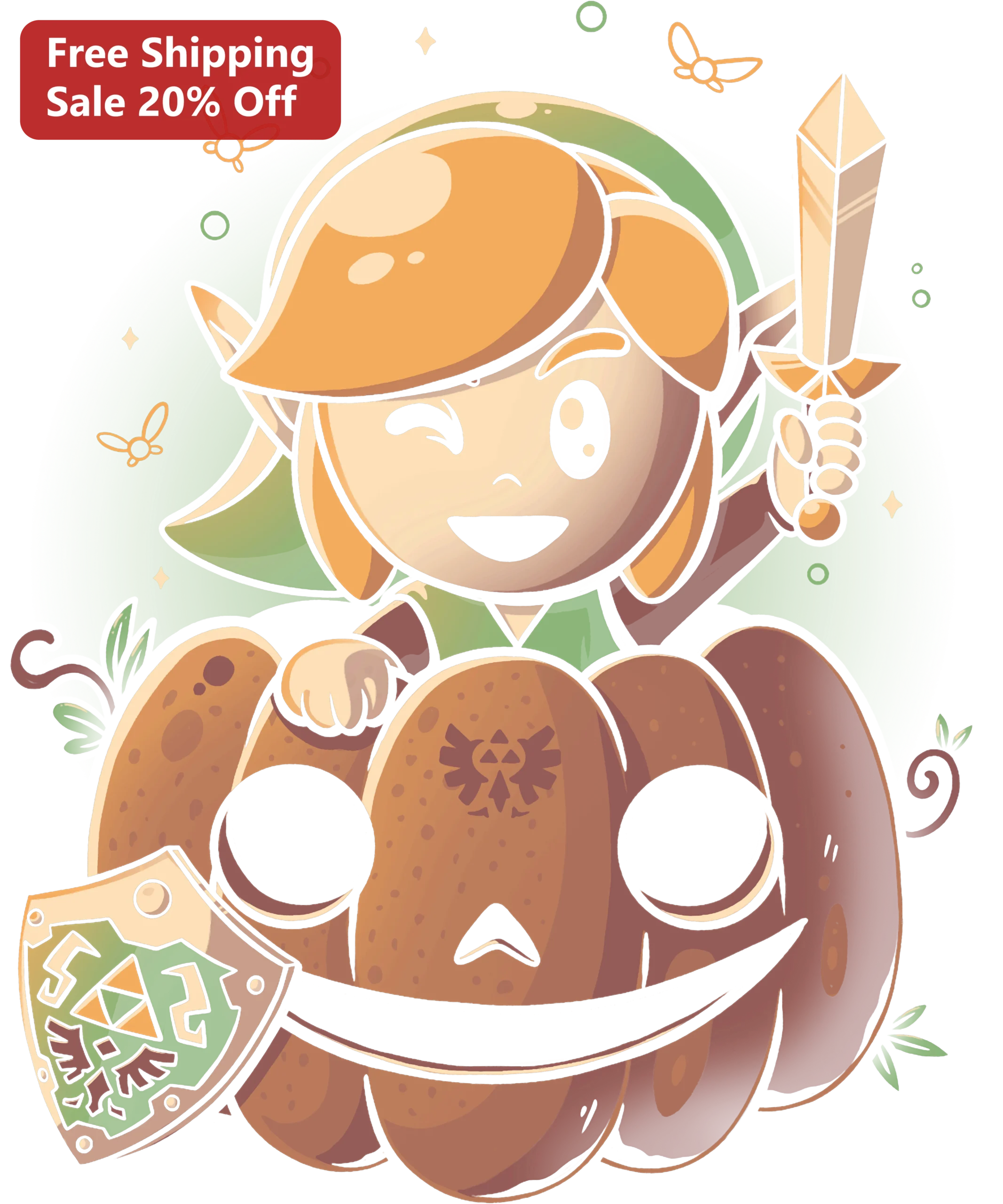 Link Chibi Pumpkin Halloween Legend of Zelda Fan Art Tee