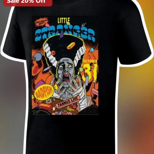 Little Stranger Halloween Night Graphic Tee Retro Horror Zombie Candy Shirt