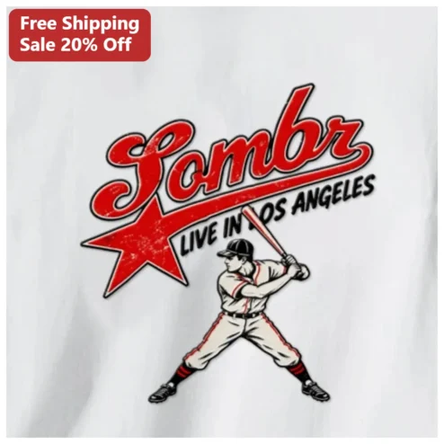 LIVE IN LOS ANGELES Vintage Baseball Graphic Tee Retro LA Lifestyle Shirt Gift for Angelenos