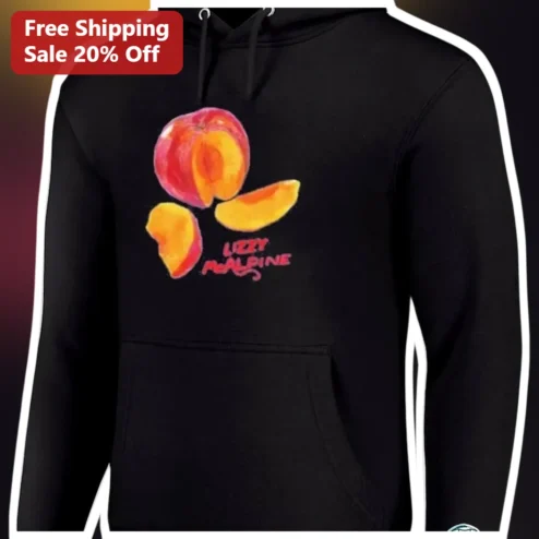 Lizzy McAlpine Hoodie Peach Watercolor Design Indie Folk Music Fan Merch Unisex Sweatshirt