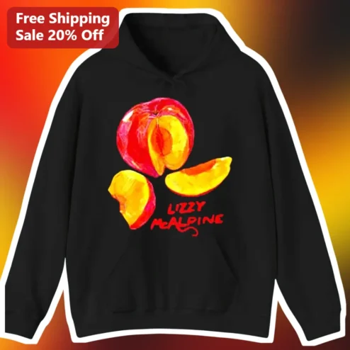 Lizzy McAlpine Peach Graphic Hoodie Indie Pop Fan Merch