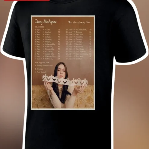 Lizzy McAlpine The Over Country Tour Tee Indie Folk Concert Merch Gift for Fans