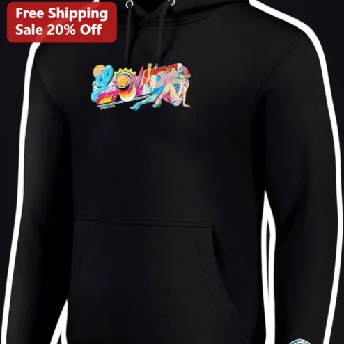 LONER Hoodie Retro Pin Up Graffiti Streetwear Pullover for Introverts