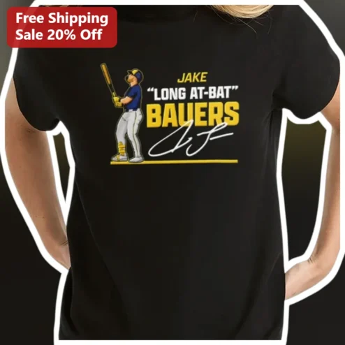LONG AT-BAT Baseball Tee Jake Bauers Fan Shirt