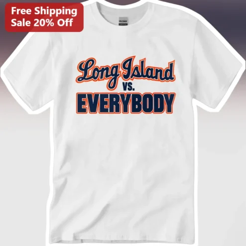 Long Island vs Everybody Tee NY Borough Pride Varsity Style Shirt