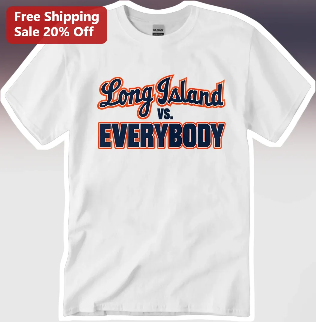 Long Island vs Everybody Tee NY Borough Pride Varsity Style Shirt