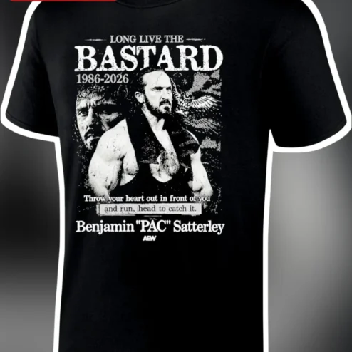 Long Live The Bastard Quote PAC AEW Wrestling Tribute Graphic Tee