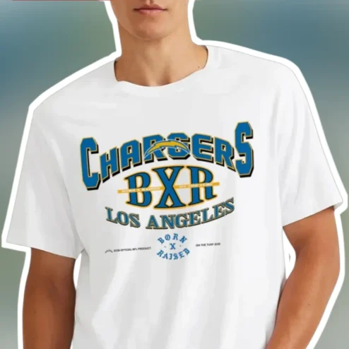 Los Angeles Chargers Tee Retro Varsity Style NFL Fan Gift for Men