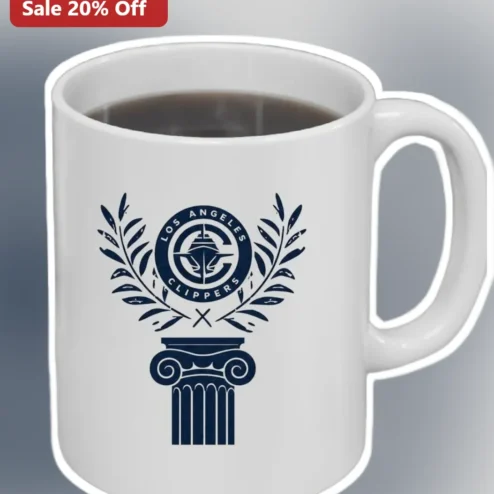 Los Angeles Clippers Mug Vintage Crest Logo Ceramic Coffee Cup Gift for NBA Fans