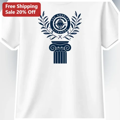 Los Angeles Clippers Vintage Crest Graphic Tee for Men Women NBA Fans available at our Chicago, Illinois warehouse