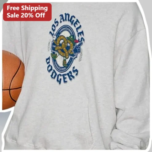 Los Angeles Dodgers Vintage Funny Baseball Player Crewneck Sweatshirt