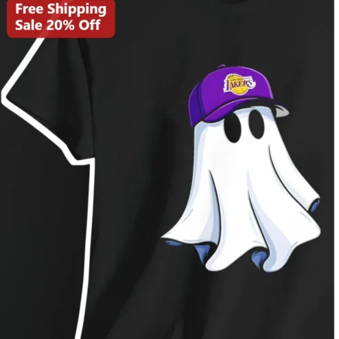 Los Angeles Lakers Halloween Ghost Tee Funny Spooky Basketball Fan Shirt