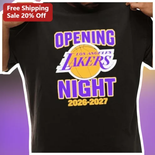 Los Angeles Lakers Opening Night Tee 2026-2027 NBA Basketball Fan Gift
