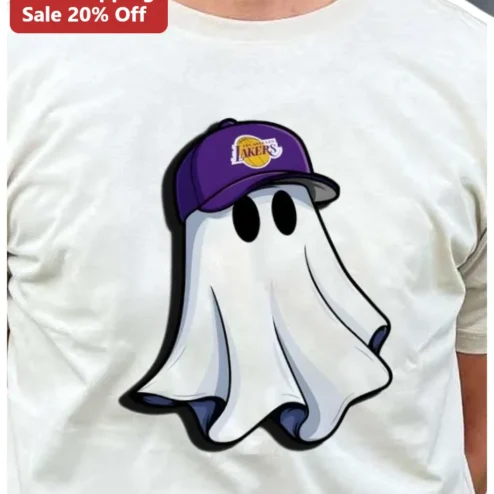 Los Angeles Lakers Tee Cartoon Ghost Halloween Basketball Fan Shirt