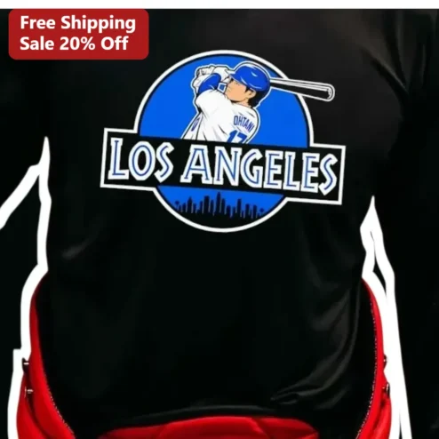 Los Angeles Long Sleeve Shirt Shohei Ohtani Baseball Swing Graphic Athletic Tee