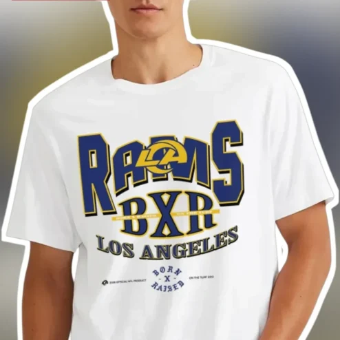 Los Angeles Rams Born Raised Tee NFL Fan Game Day Apparel