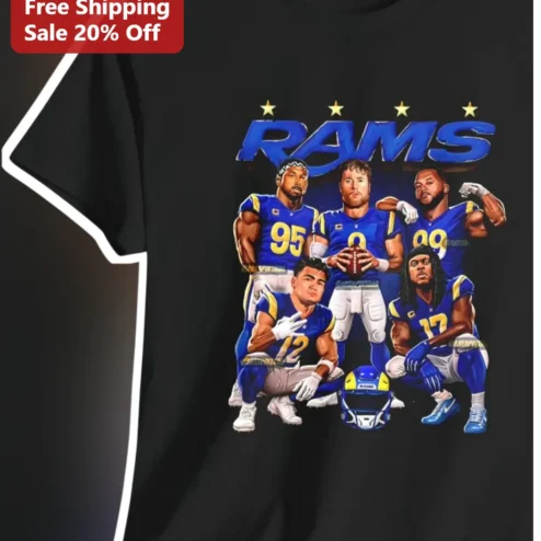 Los Angeles Rams Football Players Graphic Tee Aaron Donald Matthew Stafford Cooper Kupp Fan Shirt