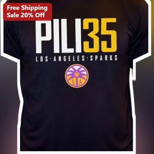 Los Angeles Sparks Brittney Pilionitis Custom Name Number Tee WNBA Basketball Fan Gift