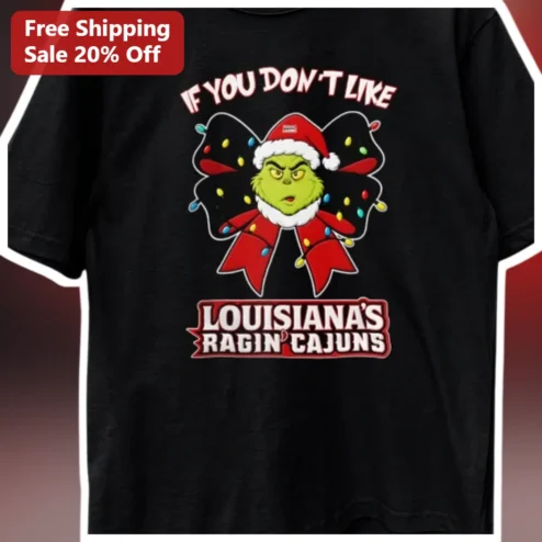 Louisiana Ragin' Cajuns The Grinch Christmas Graphic Tee
