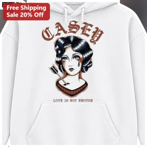 Love Is Not Enough Hoodie Traditional Tattoo Art Vintage Pin Up Girl Heartbreak Sweatshirt