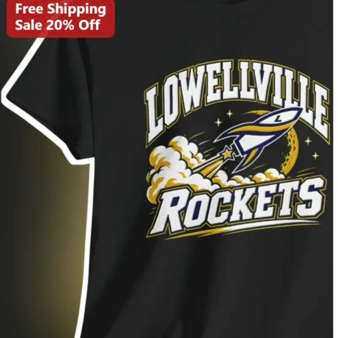 Lowellville Rockets Tee Hometown Pride Graphic T-Shirt for Men Women