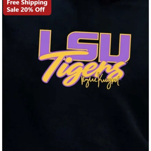 LSU Tigers Tee Leslie Frazier Signature Purple and Gold College Football Fan Gear