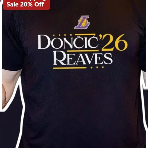 Luka Doncic Austin Reaves Tee Lakers '26 Reaves Vintage NBA Fan Gift