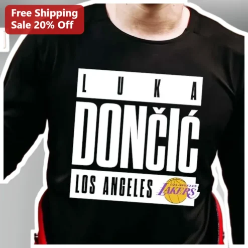Luka Doncic Los Angeles Long Sleeve Shirt NBA Lakers Fan Apparel Gift