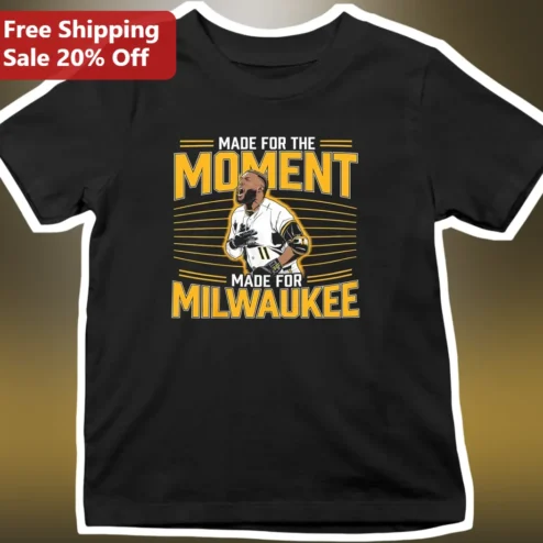 Made For The Moment Made For Milwaukee Christian Yelich Baseball Tee