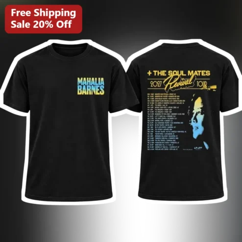 Mahalia Barnes The Soul Mates 2027 Revival Tour Tee Vintage Rock Concert Merch Graphic T-Shirt