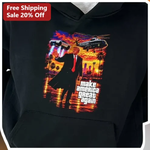 Make America Great Again Donald Trump Back to the Future MAGA Hoodie