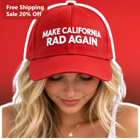 Make California Rad Again Hat Funny Political Satire Cap for Men Women