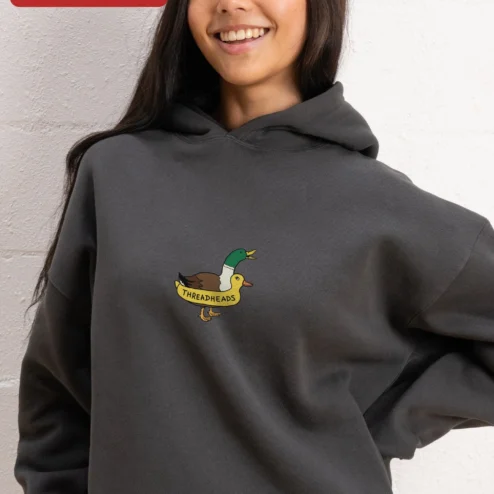 Mallard Duck Couple Hoodie Illustrated Bird Graphic Sweatshirt for Nature Lovers