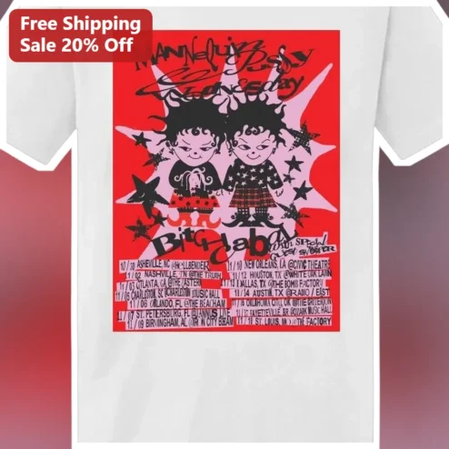 Manniquiz Psychedelic Bitch Lab Graphic Tee Edgy Cartoon Streetwear Shirt available at our Chicago, Illinois warehouse
