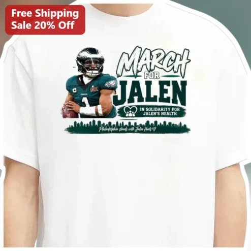 March For Jalen In Solidarity For Jalen's Health Philadelphia Stands With Jalen Hurts Hoodie