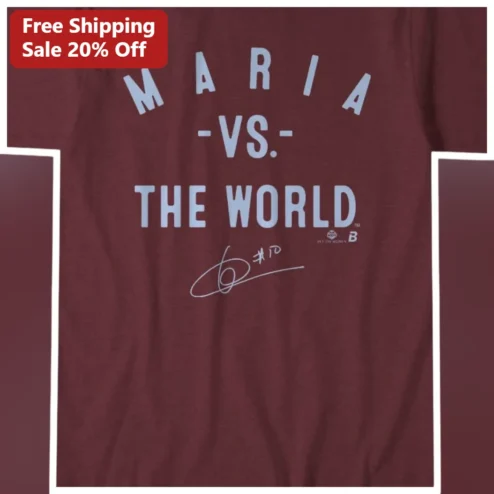 Maria Vs The World Graphic Tee Signature Design Gift for Women